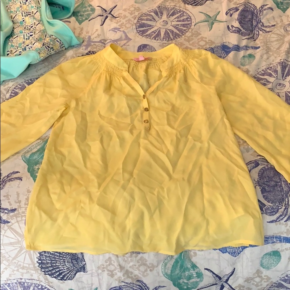Yellow Lily Pulitzer Blouse